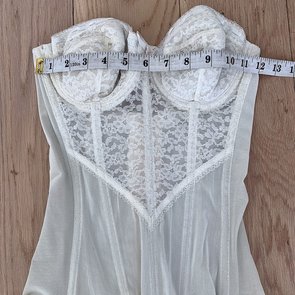 LADY SUZANNE Vintage New Old Stock Guêpière Merry Widow Bustier B32 White - Picture 13 of 17